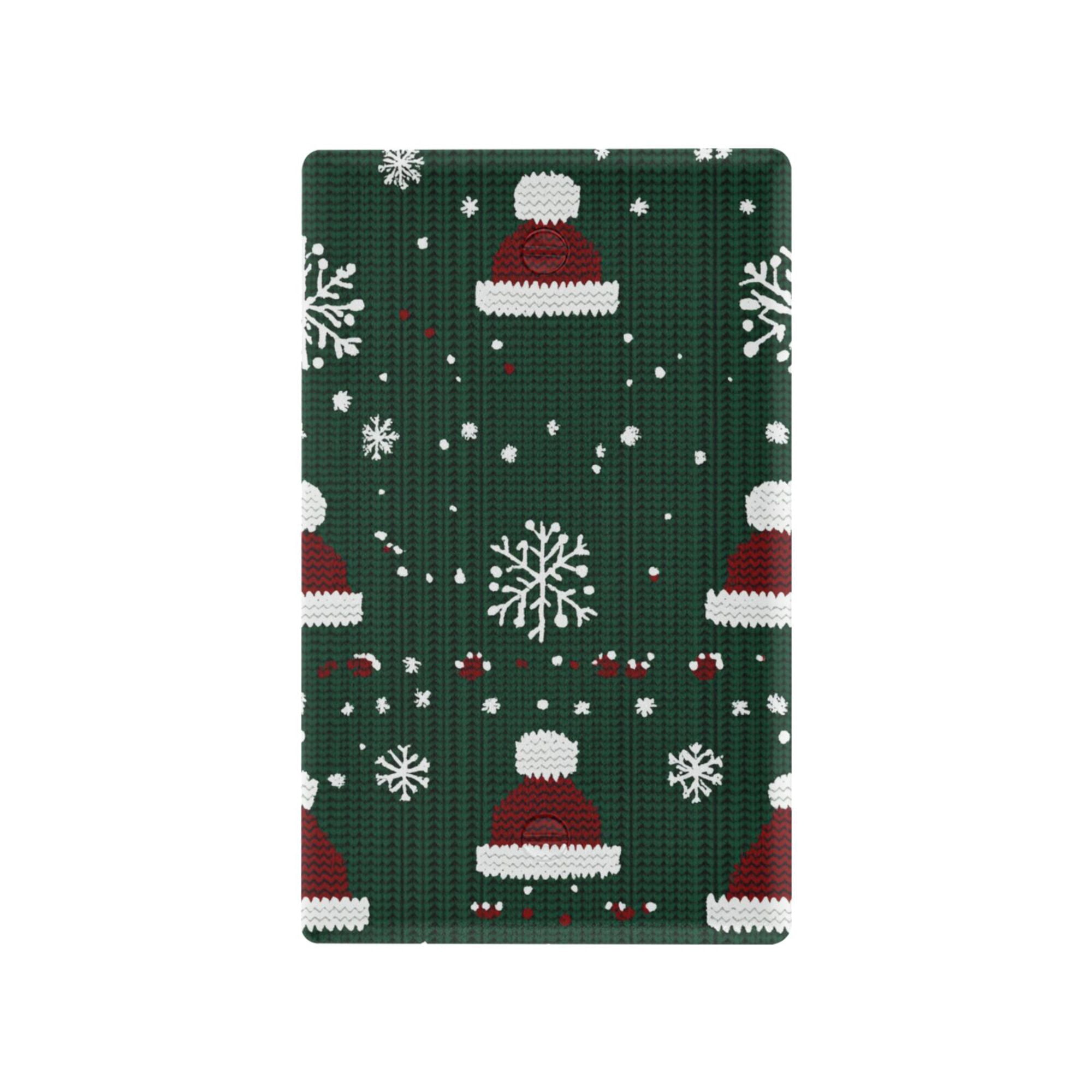 Yayeee Blank Wall Plate Cover 1-Gang 4.5"x2.7" Home Unused Decorative Outlet, Christmas Santa Hats