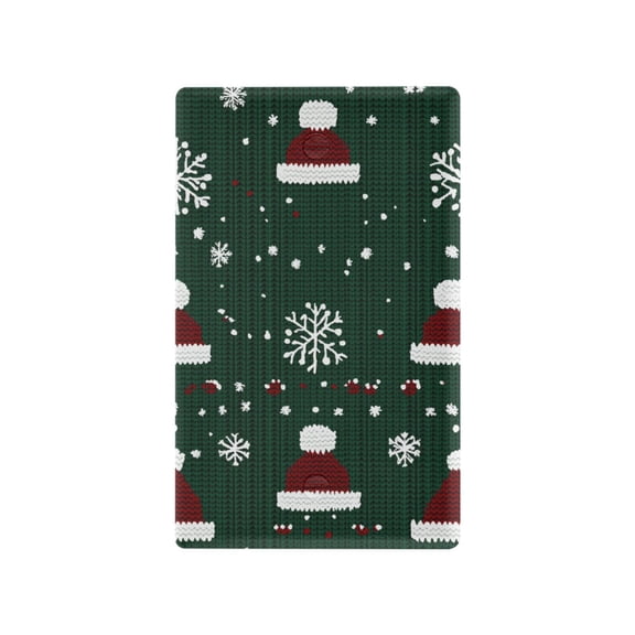 Yayeee Blank Wall Plate Cover 1-Gang 4.5"x2.7" Home Unused Decorative Outlet, Christmas Santa Hats