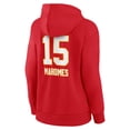 thumbnail image 3 of Women's Patrick Mahomes Red Kansas City Chiefs Team Wordmark Name & Number Pullover Hoodie, 3 of 3