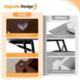 thumbnail image 3 of Zimtown Modern Lift-Top Coffee Table, 39.8" Rectangle Coffee Table with Lift Top & 3 Cube Storage, Brown Living Room Center Table, 3 of 7