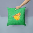thumbnail image 2 of Butterfly Orange on Green Fabric Decorative Pillow, 2 of 4