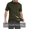 MoFiz Men's Henley Shirts Short Sleeve Moisture Wicking Collarless Golf