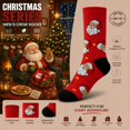 thumbnail image 4 of Unisex Crew Socks Cotton Blend Jacquard Knit Christmas Theme Patterned Long Socks Casual Novelty Holiday Socks Red Santa Claus Funny Xmas Gift Winter Warm Comfortable Breathable, 4 of 4