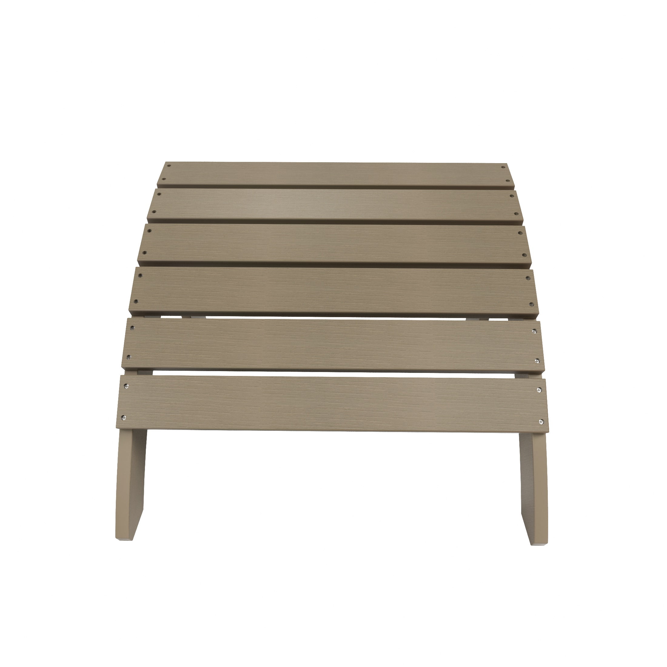 Outdoor Adirondack Chair Folding Ottoman, Taupe