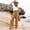 Brown, variant on Delayuji Women's Linen Pants High Waist Wide Leg Pant Loose Fit Wide Leg Casual Beach Pants With Pockets