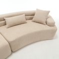 thumbnail image 2 of 139'' Sectional Sofa Couch, Modern Minimalist Curved Sofa with 4 Pillows, 4 Seat Comfy Cloud Couch for Living Room, Apartment, Hotel, No Assembly Required, 2 of 7