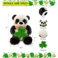thumbnail image 3 of DolliBu Super Soft Sitting Panda Stuffed Animal with Green Plush Shamrock, Cute Green Shamrock Plush, Fun St Patricks Day Stuffed Animal Panda, Good Luck St Patricks Day Toys for Kids, Baby - 9 Inch, 3 of 7