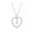 Silver M, variant on Latrodar Pendant Necklace for Women Alphabet Jewelry Lover Heart Necklace Gifts Canada Day Mom Christmas Gifts