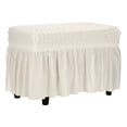 thumbnail image 1 of Funda de otomana de burbujas con falda para longitudes de 60-100cm/24"-39" Crema, 1 of 6