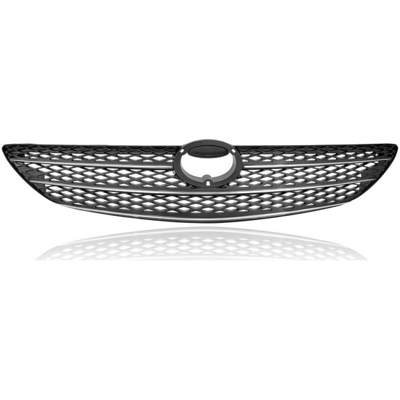 Grille - Cooling Direct Fit/For 53101AA020 02-04 Toyota Camry LE/XLE Model - Chrome/Silver-Gray - With Emblem Provision