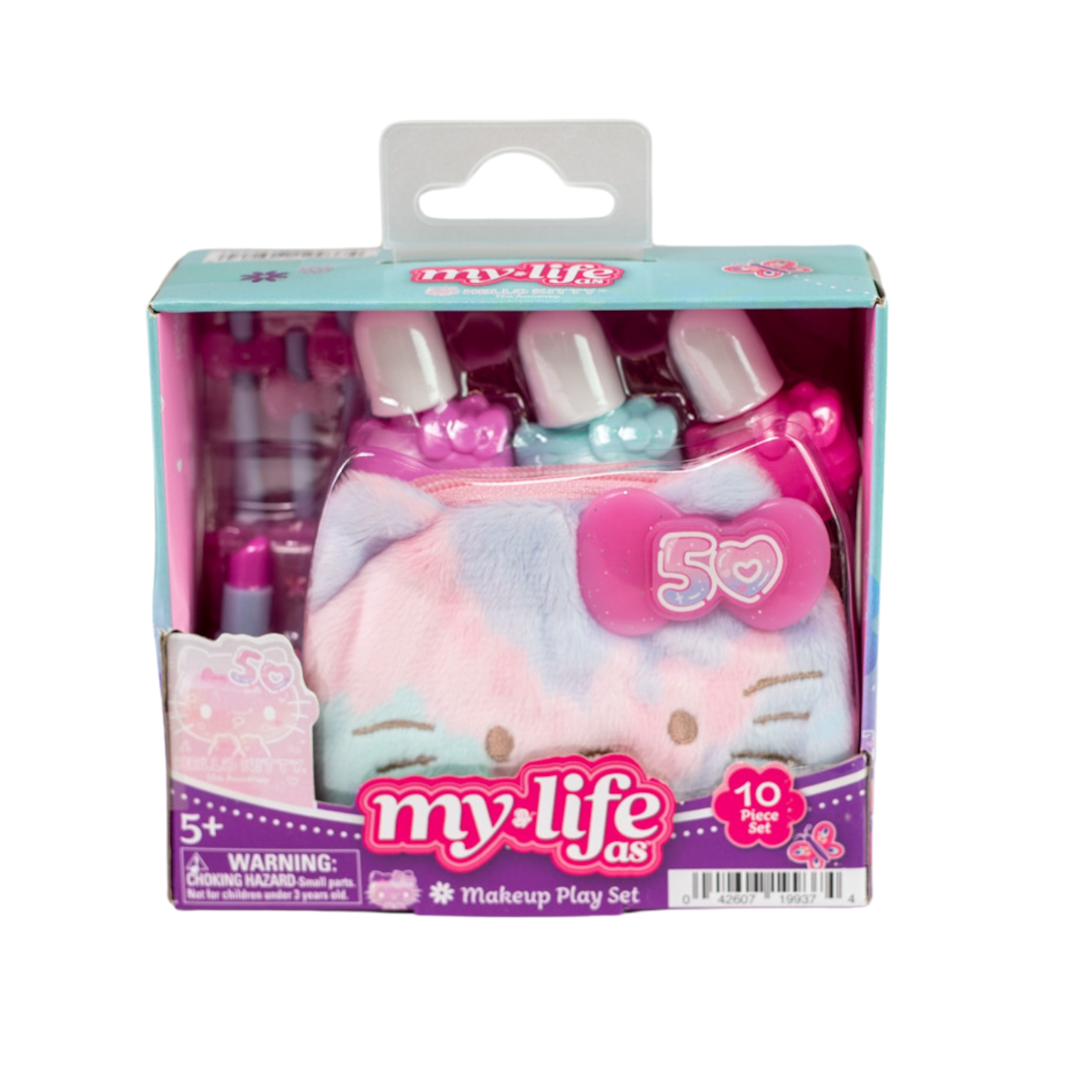 My Life As Hello Kitty Make-Up Play Set for 18" Dolls, 50th Anniversary, Multicolor, 10 Pieces Included