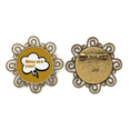 thumbnail image 1 of La charla de la lengua diaria cuidado saludos Broche de flores, regalo de joyería para mujeres y niñas Unbranded M, 1 of 3
