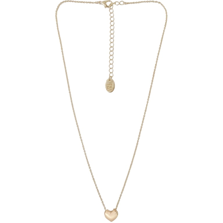 Time and Tru Gold Tone Heart Pendant Necklace, 18" photo 1