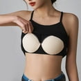 thumbnail image 2 of Women Built In Bra Cami Tops Sleeveless Spaghetti Strap Tank Top Square Neck Summer Fitted Basic Camisole Shirts, 2 of 5