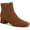Dark Chestnut Brown, variant on Women's Jada Ankle Bootie Cappuccino Brown Leather 9M