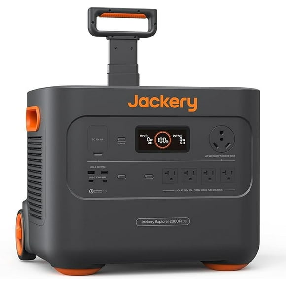 Jackery Portable Power Station Explorer 2000 Plus, Solar Generator with 2042Wh LiFePO4 Battery 3000W Output, Expandable to 24kWh 6000W
