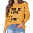 thumbnail image 3 of Sudadera holgada con cuello redondo, manga larga, con estampado de letras, para mujer, talla XXL, color amarillo, para primavera y otoño, 3 of 5