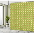 thumbnail image 4 of Ambesonne Mushroom Shower Curtain, Toadstools, 69"Wx84"L, Apple Green Vermilion, 4 of 4