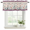 thumbnail image 2 of 4th of July Valances for Windows, Decorative Rod Pocket Window Valance Curtains, Independence Day Red Blue Love Heart Plaid Short Curtain Drapes for Kitchen/Living Room, 2 Panels, 42" W x 18" L, 2 of 8