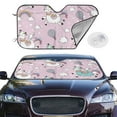 thumbnail image 2 of Fotbe Llama Unicorn and Rainbow Car Windshield Sunshade | Sun Visor Protector Front Window Shade, Keeps Out UV Rays, Keeps Your Vehicle Cool-, 2 of 7