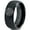 Black Dome Tungsten, variant on Tungsten Quote I Love You 3000 Engraved Band Ring 9mm Men Women Comfort Fit Black Flat Cut Brushed Polished