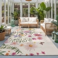 thumbnail image 2 of Area Rugs 4'x6'. Spring Flowers Carpet Runner Indoor Outdoor Rugs Home Decor Aesthetic, Farmhouse Retro Botanical Floral Butterfly Non Slip Mats Washable Accent Rug for Living Room Bedroom, 2 of 8