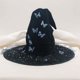 thumbnail image 4 of Guardurnaity Sombrero de Halloween, negro, de , para mujer, estilo mágico, suave, súper suave y perfecto para Halloween y fiestas. Sombreros blanco rosado, 4 of 6