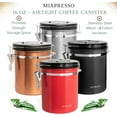 thumbnail image 3 of Mixpresso 16 Oz Stainless Steel Airtight Coffee Canister Vacuum Sealed, 3 of 10