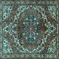 thumbnail image 1 of Ahgly Company Indoor Square Persian Light Blue Traditional Area Rugs, 7' Square, 1 of 1
