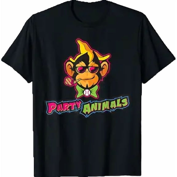 Vesco Party Animals Baseball Monkey T-Shirt