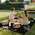thumbnail image 5 of Fsddascl Gorgeous Flowers Outdoor Rug for Patio/Deck/Porch, Non-Slip Large Area Rug 4 x 6 Ft, White Gold Floral Botanicals Black Indoor Outdoor Rugs Washable Area Rugs, Reversible Camping Rug Carpet, 5 of 5