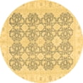 thumbnail image 1 of Ahgly Company Indoor Round Oriental Brown Traditional Area Rugs, 3' Round, 1 of 4
