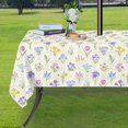 thumbnail image 5 of Outdoor Tablecloth with Umbrella Hole and Zipper Rectangle, Patio Table Cloth with Umbrella Hole, Fabric Waterproof Vintage Floral Tablecloth for Spring/Summer/Party/Picnic, 60" x 84", 5 of 6