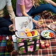 thumbnail image 5 of Cute Raspberry Floral Insulated Lunch Bag 15L Cooler Box for Women Men Work Camping Beach Travel, 5 of 7