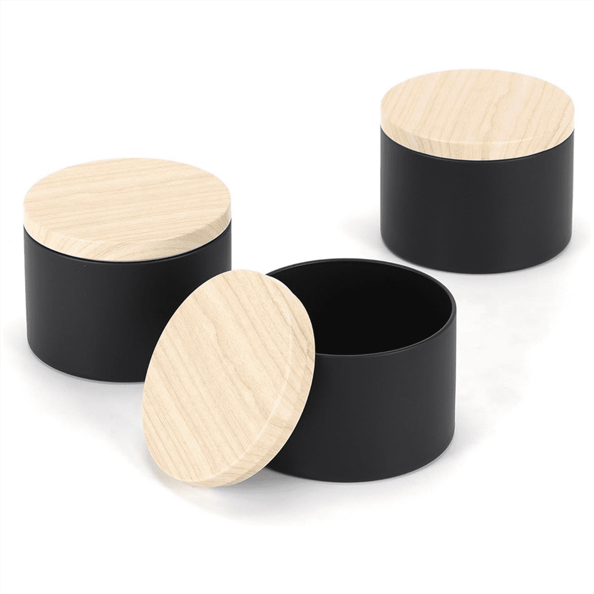 24 Pack 4 Oz Black Candle Tins with Lids, 4Oz Candle Jars for Making Candles Bulk
