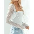 thumbnail image 3 of Elippeo Women Crop Tube Tops Summer Backless Shirts and Floral Lace Shrugs Set Streetwear Aesthetic Clothes, 3 of 10
