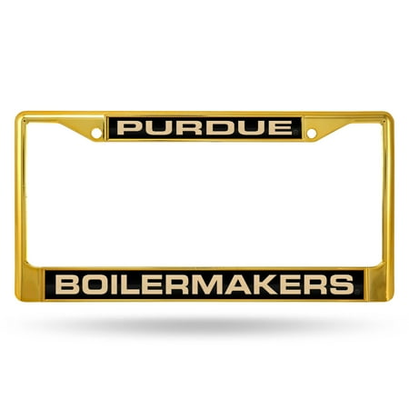 Purdue-Boilermaker-s Gold Painted Metal Laser Cut License Plate Frame