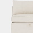 thumbnail image 5 of Modern Loveseat Sofa with Deep Seat & Storage Ottoman,Chenille Chaise Longue Sofa Bed for Small Spaces,Living Room,Bedroom,Beige, 5 of 8