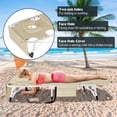 thumbnail image 6 of Lilypelle Face Down Tanning 5 Position Adjustable Steel Chaise Lounge with Face Arm Hole, Black, 6 of 22