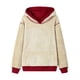 thumbnail image 3 of Puntoco Mujer Invierno Cálido Felpa Sólido Bolsillo Manga Larga Tops Sudadera Con Capucha Puntoco Puntoco-3333, 3 of 5