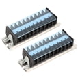 thumbnail image 1 of Bloque De Terminales De Tornillo, 660V 15A Bloque De Terminales Cubierta Transparente Impermeable Filas Dobles A Prueba De Polvo Para Sistemas De Distribución De Energía, 1 of 8