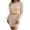 Khaki, variant on HXWCHs Women's Fashion Knitted Sweater and Skirt Suit Set for Autumn Winter Casual Wear S Pink