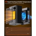 thumbnail image 2 of Calefactor eléctrico portátil Lerat 1200W para interiores, negro, 2 of 9