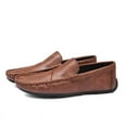 thumbnail image 2 of Men's Casual Loafers Slip On Leather Shoes Comfortable Lightweight Driving Shoes Male Moccasins Classic Penny Loafer Flats Boat Shoes Outdoor Walking Shoes, 2 of 17