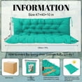 thumbnail image 6 of SDJPOI 2-3 Seater Porch Swing Replacement Cushion, Thicken 4" Waterproof Outdoor Bench Cushions with Backrest for Outdoor Furniture, 6 of 7