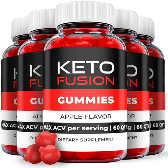 (5 Pack) Keto Fusion Keto ACV Gummies - Supplement for Weight Loss - Energy & Focus Boosting Dietary Supplements for Weight Management & Metabolism - Fat Burn - 300 Gummies