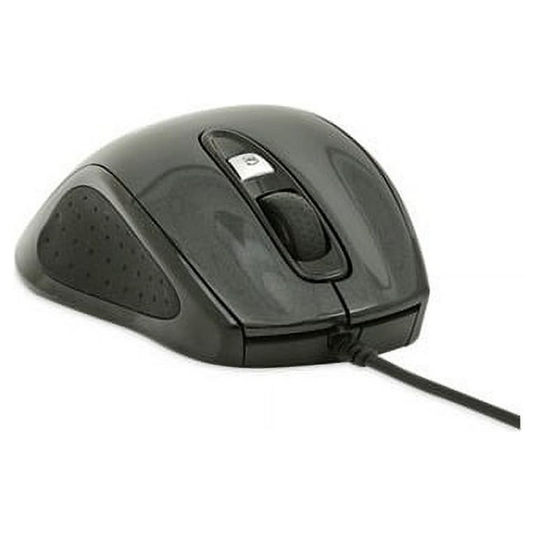 Full-Size Wired Optical Mouse, USB 2.0, Right Hand Use, Black Full-Size Wired Optical Mouse, USB 2.0, Right Hand Use, Black