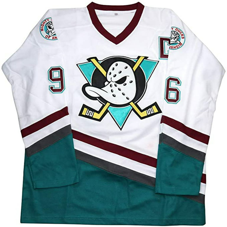  Charlie Conway Shirt #96 Ducks Ice Hockey Jersey Green/White  (White, Small) : Sports & Outdoors