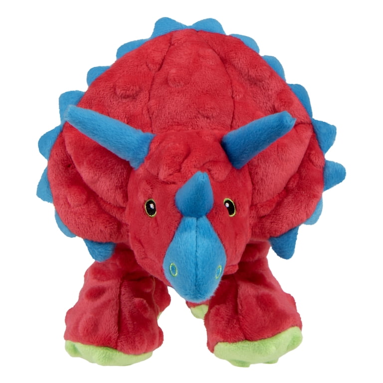 goDog Dino Frills Squeaky Plush Toy, Large Red photo 2