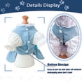 thumbnail image 3 of Vestido para perro pequeño lindo bolsillo de zanahoria azul encaje princesa vestido de cachorro falda otoño invierno grueso vacaciones ropa para mascotas vestidos para perros pequeños niña gato traje, 3 of 8